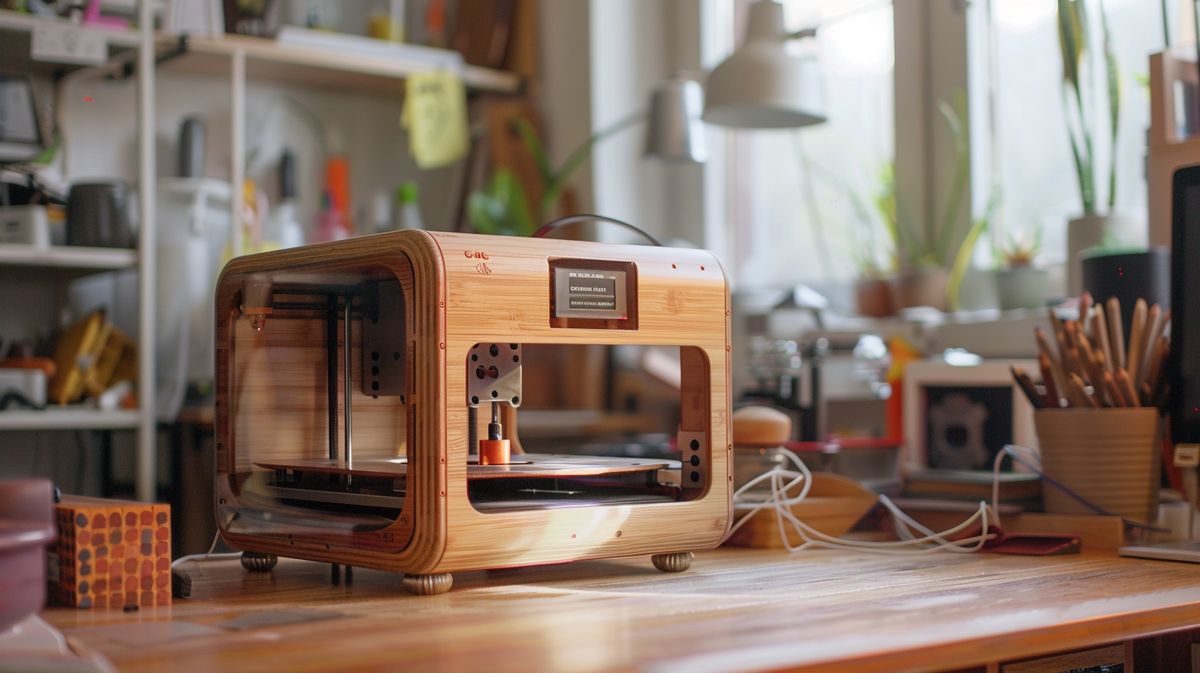 Bambu 3D-Drucker Test zeigt hochwertige Druckergebnisse auf einem Arbeitstisch